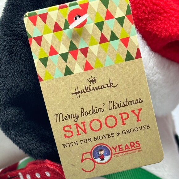 Hallmark Merry Rockin Christmas Snoopy Plush Guitar 50th Anniversary 12" READ - Picture 8 of 10